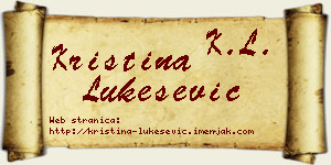 Kristina Lukešević vizit kartica